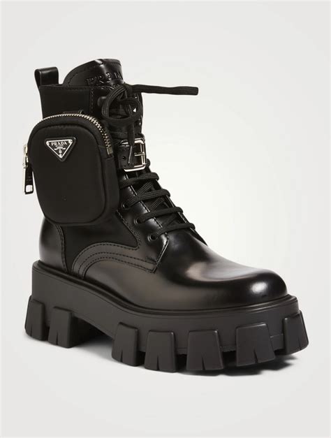 prada nylon combat boots